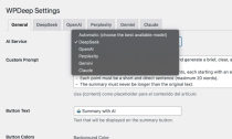 WPDeep Plugin - AI-Powered Article Summaries Screenshot 1